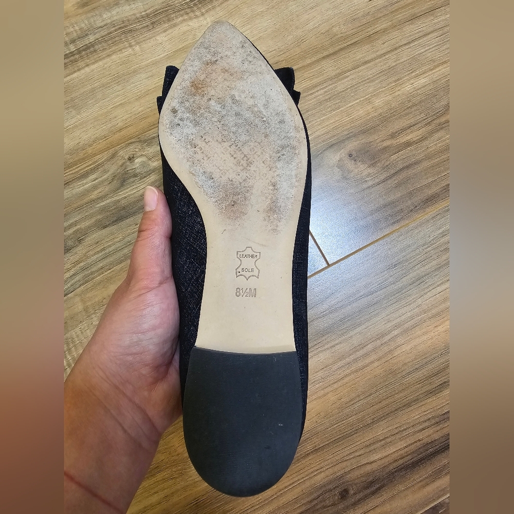 Tory Burch "Rosalind" Denim leather Pointed Toe Flats, size US 8.5 - Picture 11 of 17